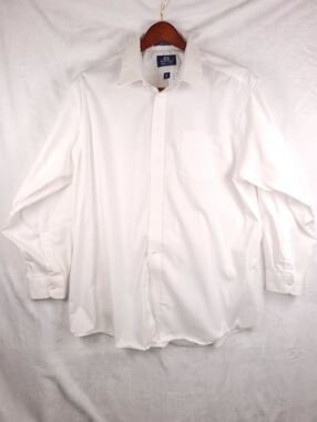 Stafford Wrinkle Free Dress Shirt White 18 Neck / 35 Sleeve